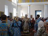 В престольный праздник и 190-летие храма Преосвященнейший епископ Симон совершил Литургию в Успенском храме ст. Калитвенской