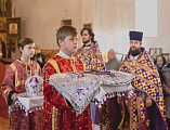 В Неделю вторую Великого поста Преосвященнейший епископ Симон совершил Божественную литургию в храме великомученика Пантелеимона поселка Майский