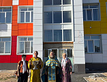 Освящение здания школы в станице Обливской