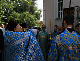 В день престольного праздника Преосвященнейший епископ Симон совершил Божественную литургию в храме в честь Казанской иконы Божией Матери г. Гуково