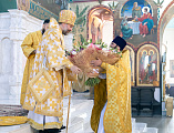 Преосвященнейший епископ Симон в день своего рождения возглавил Божественную литургию в Покровском кафедральном соборе города Шахты