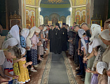 Божественная литургия в храме святителя Алексия Московского станицы Бессергеневской