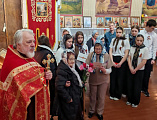 В храме князя Владимира поздравили ветерана и труженицу тыла Марию Кривенко