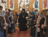 В Лазареву субботу епископ Шахтинский и Миллеровский Симон совершил Божественную литургию в храме святого князя Владимира города Шахты