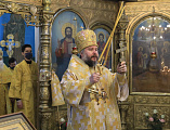 Правящий архиерей Шахтинской епархии совершил Божественную литургию в храме Покрова Пресвятой Богородицы г. Красный Сулин