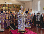 В Неделю вторую Великого поста Преосвященнейший епископ Симон совершил Божественную литургию в храме великомученика Пантелеимона поселка Майский