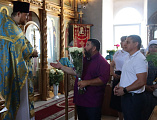 В день тезоименитства настоятель Донского храма г. Новошахтинска протоиерей Роман Амплеев принял поздравления