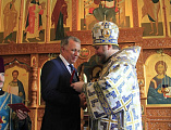Преосвященнейший епископ Симон возглавил праздничную Божественную литургию в храме Владимирской иконы Божией Матери х. Можаевка по случаю престольного дня