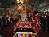 В среду Светлой седмицы Правящий архиерей Шахтинской епархии Преосвященнейший епископ Симон совершил Божественную литургию в храме Вознесения Господня г. Шахты