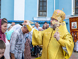 Праздничная Литургия в день памяти первоверховных апостолов Петра и Павла в Покровском кафедральном соборе города Шахты