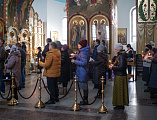 В понедельник первой седмицы Великого поста епископ Симон совершил великое повечерие с чтением Великого покаянного канона преподобного Андрея Критского