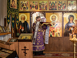 В Неделю вторую Великого поста Преосвященнейший епископ Симон совершил Божественную литургию в храме великомученика Пантелеимона поселка Майский