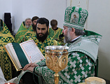 В восьмую годовщину архиерейской хиротонии Преосвященнейший епископ Симон совершил Божественную литургию в храме Успения Пресвятой Богородицы станицы Калитвенской