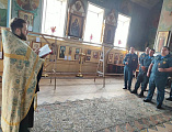 В храме Андрея Первозванного совершили молебен для сотрудников МЧС в праздник иконы «Неопалимая Купина»