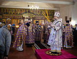 В Неделю вторую Великого поста Преосвященнейший епископ Симон совершил Божественную литургию в храме великомученика Пантелеимона поселка Майский