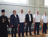Участников регионального турнира по казачьему рукопашному бою на открытии турнира напутствовал духовник Православного войска казаков Дона протоиерей Михаил Борисенко