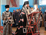 Во вторник первой седмицы Великого поста епископ Шахтинский и Миллеровский Симон совершил повечерие с чтением Великого канона преподобного Андрея Критского в храме Архистратига Михаила пос. Каменоломни