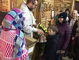 В Рождество в храме блаженной Матроны Московской при Шахтинском кадетском корпусе детям были розданы подарки