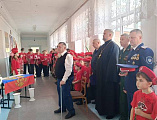 Открытие Парты Героя и принятие в ряды Юнармии новых кандидатов прошло в казачьей школе №3 Каменска-Шахтинского    