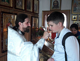 Благословение учеников на сдачу выпускных экзаменов