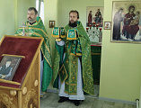 В храме святого Паисия Святогорца совершили Божественную литургию