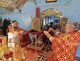 С архипастырским визитом Преосвященнейший епископ Симон посетил храм Покрова Пресвятой Богородицы г. Новошахтинска