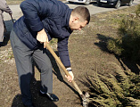 На приходе храма святого Равноапостольного князя Владимира облагораживается прихрамовая территория