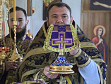 В Неделю 3-ю Великого поста, Крестопоклонную, Преосвященнейший епископ Симон совершил Божественную литургию в храме в честь Святой Троицы хут. Ягодинка