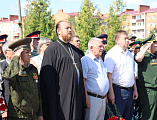На территории храма Донской иконы Божьей Матери состоялось торжественное открытие памятника погибшим при защите интересов Отечества воинах-земляках
