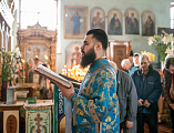 В праздник Благовещения Пресвятой Богородицы Преосвященнейший епископ Симон совершил Литургию в храме Вознесения Господня города Шахты