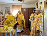 Преосвященнейший епископ Симон совершил Божественную литургию в день престольного праздника в храме святой равноапостольной княгини Ольги поселка Горный