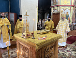 Божественная литургия в храме святителя Алексия Московского станицы Бессергеневской