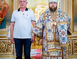 Преосвященнейший епископ Симон сослужил митрополиту Саратовскому и Вольскому Игнатию в день 10-летия его архиерейской хиротонии