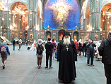 Иеромонах Николай (Наметышев) посетил Патриарший собор в честь Воскресения Христова