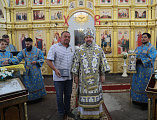 В престольный праздник и 190-летие храма Преосвященнейший епископ Симон совершил Литургию в Успенском храме ст. Калитвенской