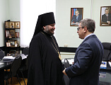 Состоялась встреча Преосвященнейшего епископа Симона, заведующего кафедрой Православная культура и теология ИСОиП (филиала) ДГТУ г. Шахты с директором института профессором С.Г. Страданченко