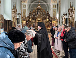 Чтение Великого покаянного канона преподобного Андрея Критского в Донецком Успенском архиерейском подворье ст. Гундоровской во вторник первой седмицы Великого поста