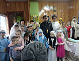 В храме святого Иоанна Кронштадтского г. Шахты прошло праздничное мероприятие, посвященное Рождеству Христову