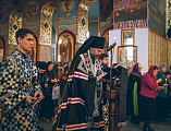 В понедельник первой седмицы Великого поста епископ Шахтинский и Миллеровский Симон совершил великое повечерие с чтением Великого канона преподобного Андрея Критского в Покровском соборе города Шахты