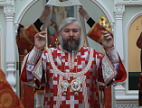 Продолжая пасхальные торжества, Преосвященнейший епископ Симон совершил Божественную литургию в храме вмч. Георгия Победоносца пос. Новозарянский