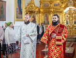 Преосвященнейший Симон совершил Божественную литургию и хиротонию во пресвитеры в храме великомученика Георгия Победоносца хутора Лихой