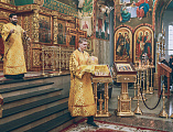 В Неделю о блудном сыне Преосвященнейший епископ Симон совершил Божественную литургию в Покровском кафедральном соборе города Шахты