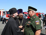 В открытии Международного военно-технического форума Южного военного округа «Армия-2018» приняли участие Преосвященнейший епископ Симон и духовенство, окормляющее военнослужащих