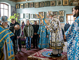 В праздник Благовещения Пресвятой Богородицы Преосвященнейший епископ Симон совершил Литургию в храме Вознесения Господня города Шахты