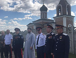 Участники конного перехода посетили храм Покрова Пресвятой Богородицы сл. Никольской