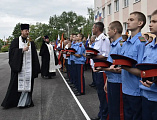 Руководитель епархиального отдела принял участие в торжественном построении в кадетском корпусе имени Я.П. Бакланова