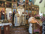 На сороковой день после кончины протоиерея Николая Мельникова в храме Вознесения Господня сл. Красюковской прошло заупокойное богослужение