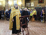 В Екатерининском храме г. Красный Сулин была вознесена молитва о воинах, идущих на брань