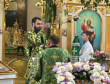 В праздник Пятидесятницы Преосвященнейший епископ Симон совершил Божественную литургию в храме Святой Троицы города Каменск-Шахтинский