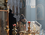 В день памяти великомученика Феодора Тирона Преосвященнейший епископ Симон совершил Литургию в Покровском кафедральном соборе города Шахты